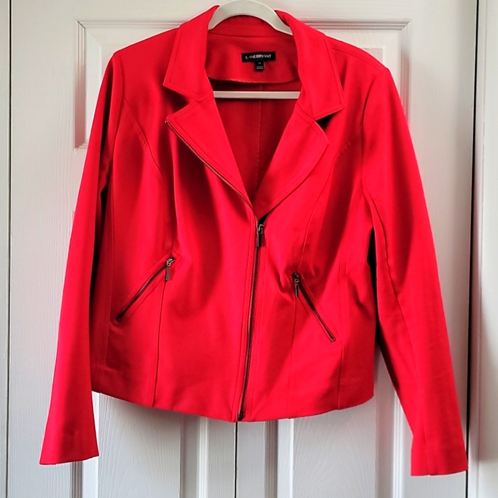 Cropped moto jacket